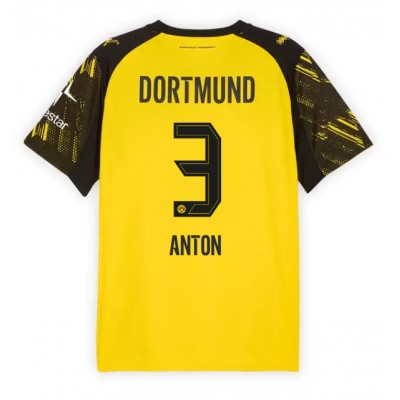 Moški Nogometni dresi Borussia Dortmund Waldemar Anton #3 Domači 2025-26 Kratek Rokav Moški Nogometni dresi Borussia Dortmund Waldemar Anton #3 Domači 2025-26 Kratek Rokav